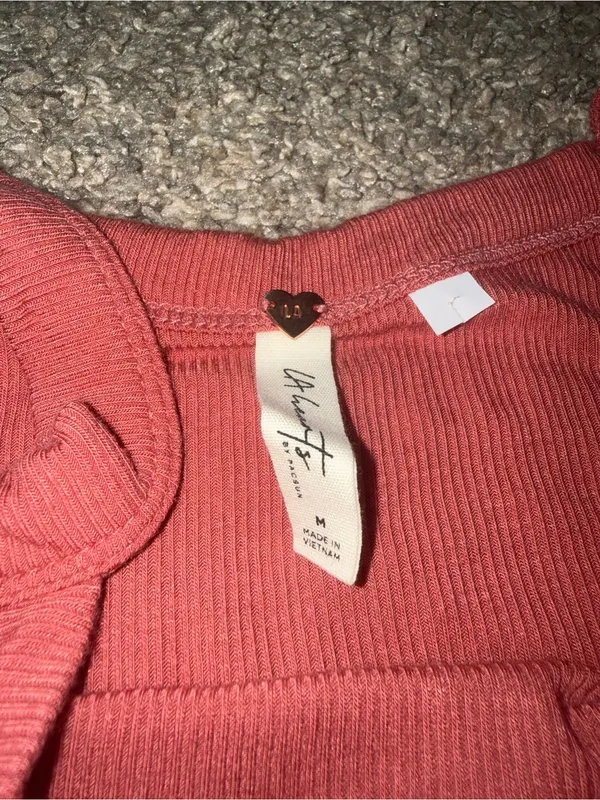 LA Hearts (PacSun) - Ribbed High Neck Tank Top - M, Peach - Image 3