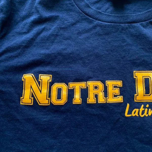 Notre Dame navy blue and yellow shirt - Image 4