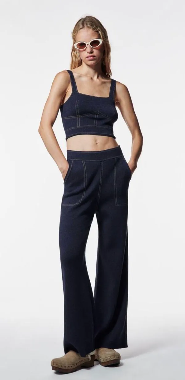Zara Denim Tank Top - Image 4