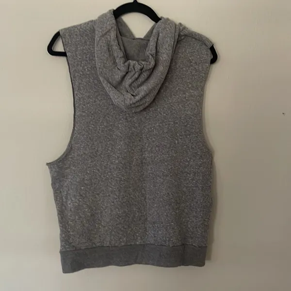 Gray Sleeveless Hoodie Size L Size L - Image 4