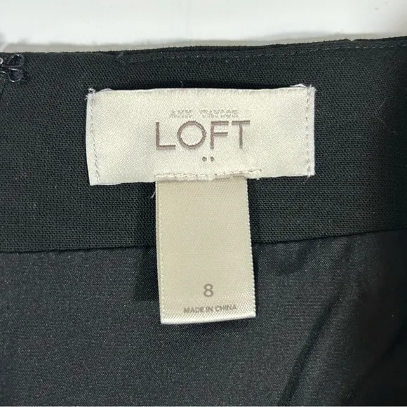 Loft Black Scalloped Skirt Size 8‎ - Image 4