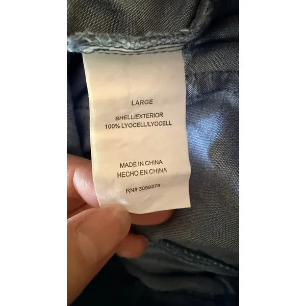 TXS by Thread & Supply Wide Leg Crop Pants Medium Wash Lyocell Size L NWT - Image 8