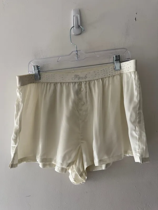 Victoria's Secret PINK Silky Sleep‎ Shine Boxy Pajama Shorts Rhinestone - Image 2