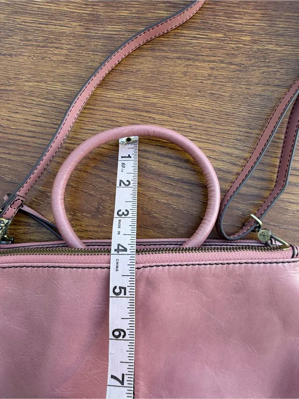 HOBO Sable Pink Genuine Leather Convertible Crossbody Top Handle Satchel Bag - Image 8