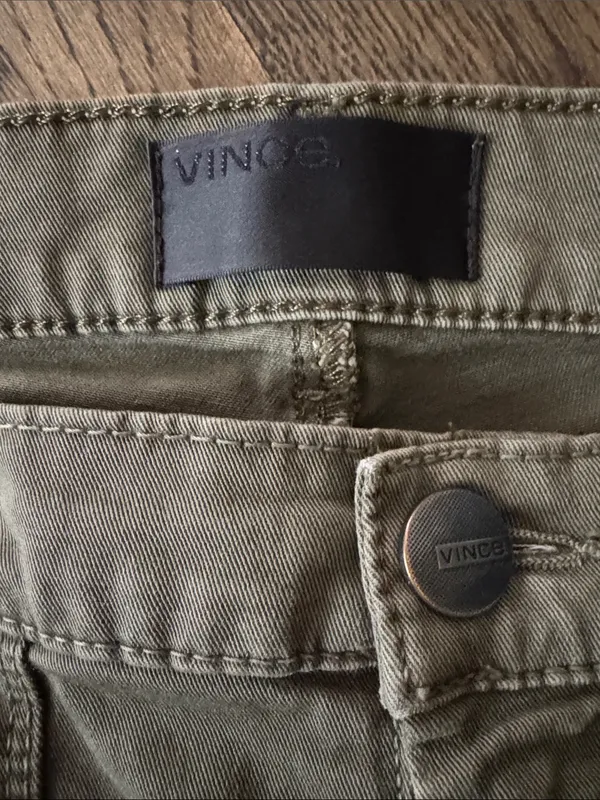 Vince Olive Green Workwear Pants - Image 2