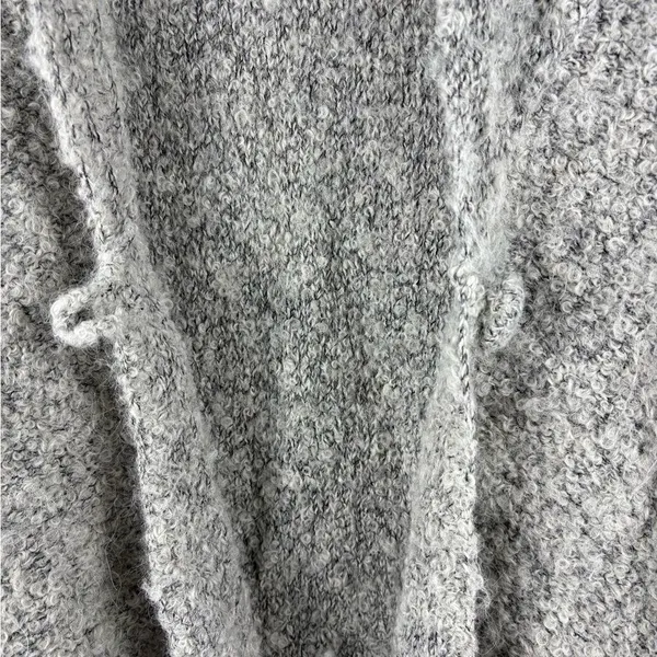 Tey Art Inc Gray‎ Cardigan XL Alpaca Wool Blend Fuzzy Sweater Handmade in Peru - Image 5