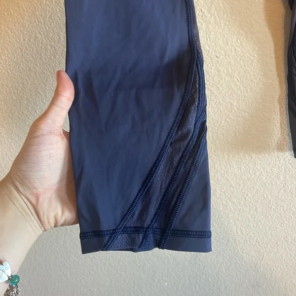 Lululemon Never Still Crop 21" Leggings Cadet Blue‎ size 8 - Image 3