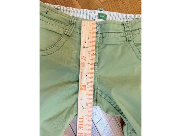 Y2K Vintage Anthropologie Ett:Twa Capri Low Rise Chino Sage Green Sz 2 - Image 7
