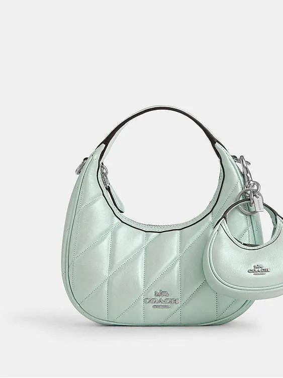 Coach Mini Carmen Bag Charm Pearlized Baby Green Leather - Image 7