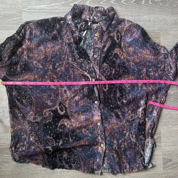 Free people My Best Top Sheer Paisley Tunic Medium - Image 9