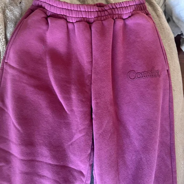 Comfrt rose pink wide leg unisex sweatpants - Image 3