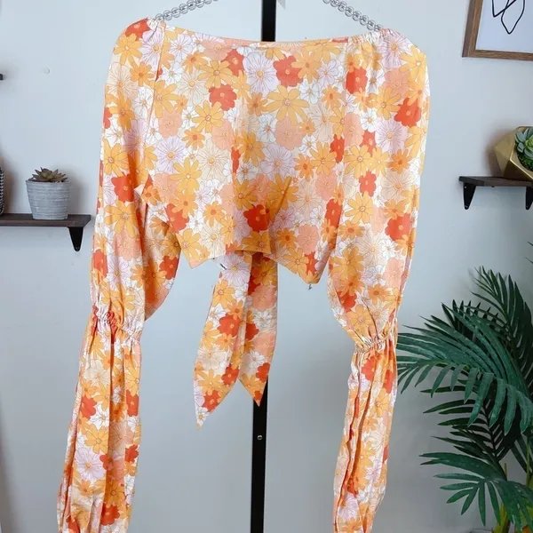 Charlie Holiday Cindy Floral Crop Top Maxi Skirt Set Retro Boho Vacation 2 Piece - Image 8