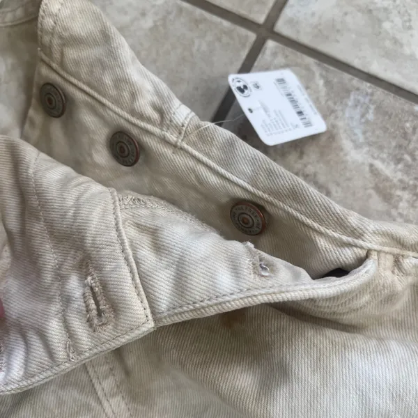 Free People We The Free felix Denim Overalls Tie Dye Dirty NWT SIZE SMALL - Image 10