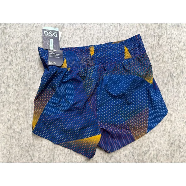 DSG Womens Stride High-Rise Running Shorts Blue Geometric‎ DAW14201PRT Small NWT - Image 4