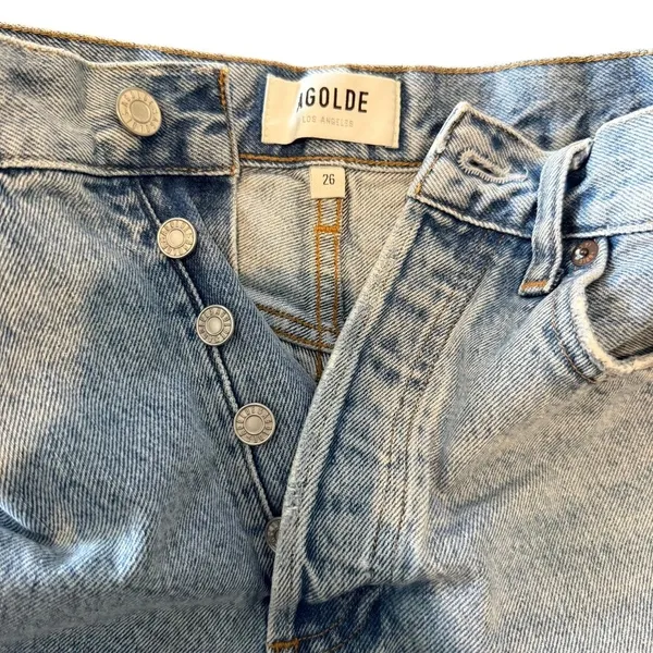 AGOLDE Dee Jean Short in Muse Blue, Size 26 - Image 4