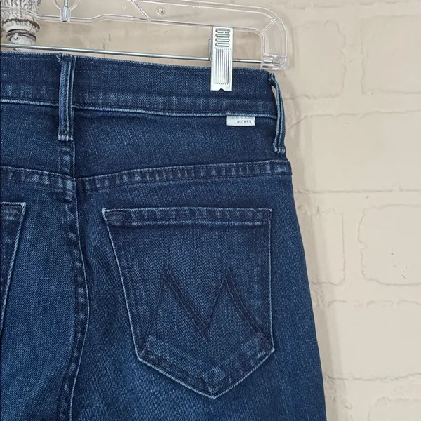 MOTHER Denim jeans the insider crop step gray movin on up stretch blue - Image 5