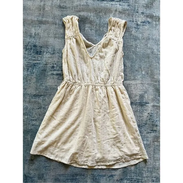 Sisstrevolution Ivory Bonnie Sleeveless Woven Mini Dress Small - Image 3