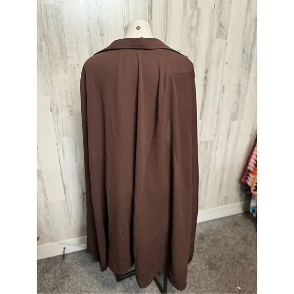 Chocolate brown trench cardigan Brown Size XXL - Image 3