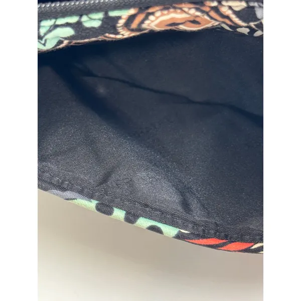 Vera Bradley Sierra On The Go Crossbody Bag Quilted Paisley Floral Black - Image 6