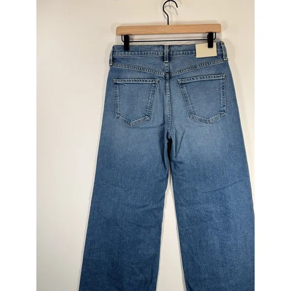 Citizens of Humanity Jeans Blue Premium Vintage Loli Mid Rise Wide Leg Size 27 - Image 9