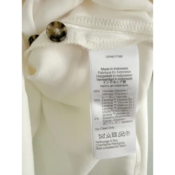 Madewell | NWOT Satin Dolman Button-Up Shirt Winter‎ White | Sz M - Image 7