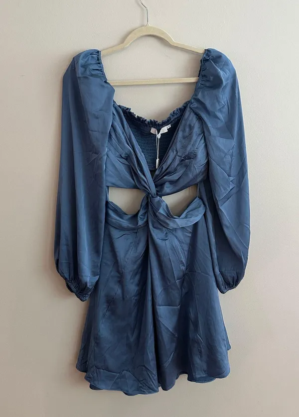 ASTR The Label Anamaria Mini Dress Blue - Image 6