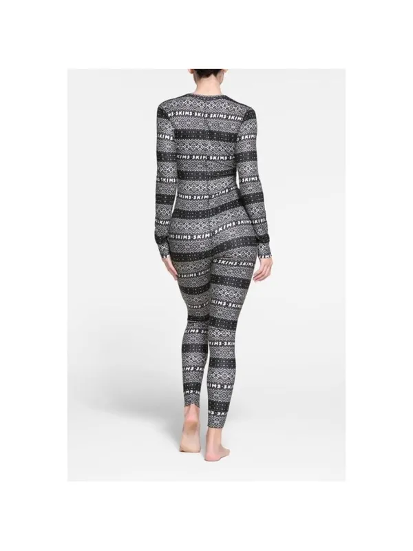 Skims Fair Isle Henley onesie large - Image 6