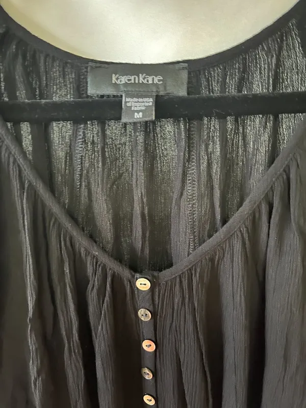 Karen Kane Button-Front Dolman Sleeve Top, Size M - Image 2