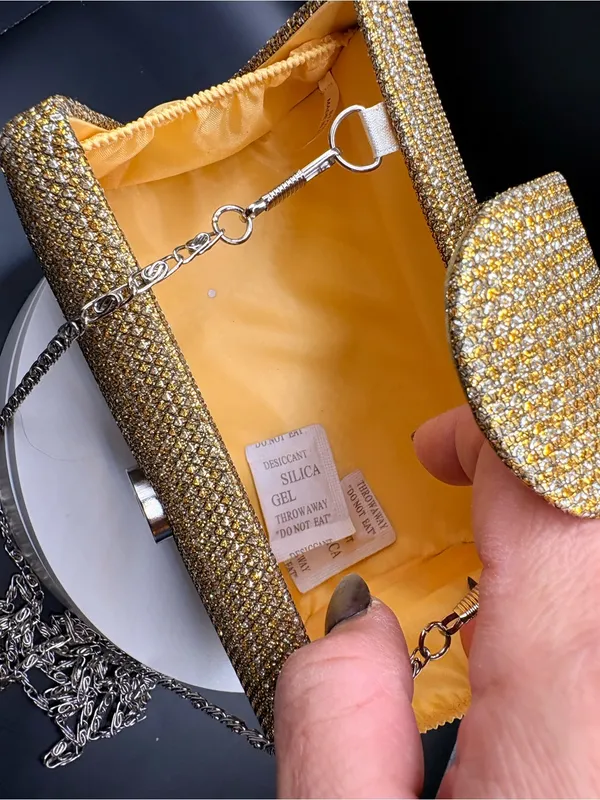 Gold Sparkle Evening Clutch - Image 9