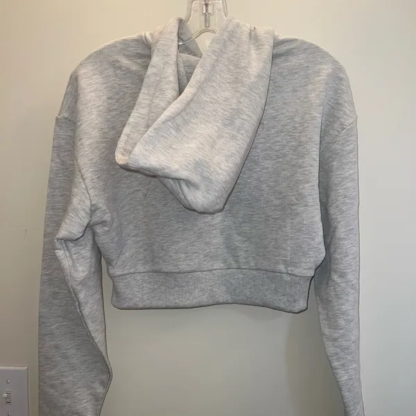 WeWoreWhat‎ Light Heather Gray Oversized Cropped Hoodie - Image 2