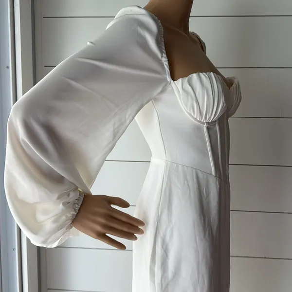 Princess Polly Laurie Corset Mini Dress White Sz 2 - Image 6