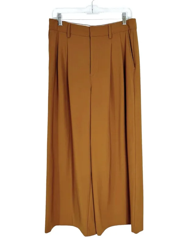 Madewell Wool Blend The Harlow Superwide-Leg Trouser Pant Camel Size 4 - Image 6
