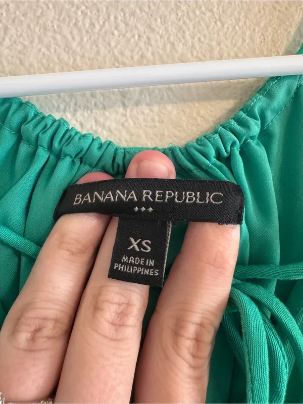 Banana Republic Teal Green Spaghetti-Strap Maxi Dress - Image 2