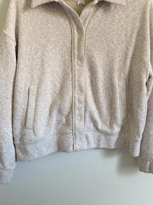 OFFLINE by Aerie Boucle Jacket Size Small Cream neutral textured - Image 5