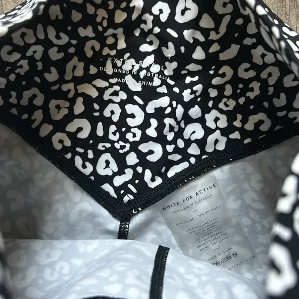 White Fox active white leopard leggings - Image 4
