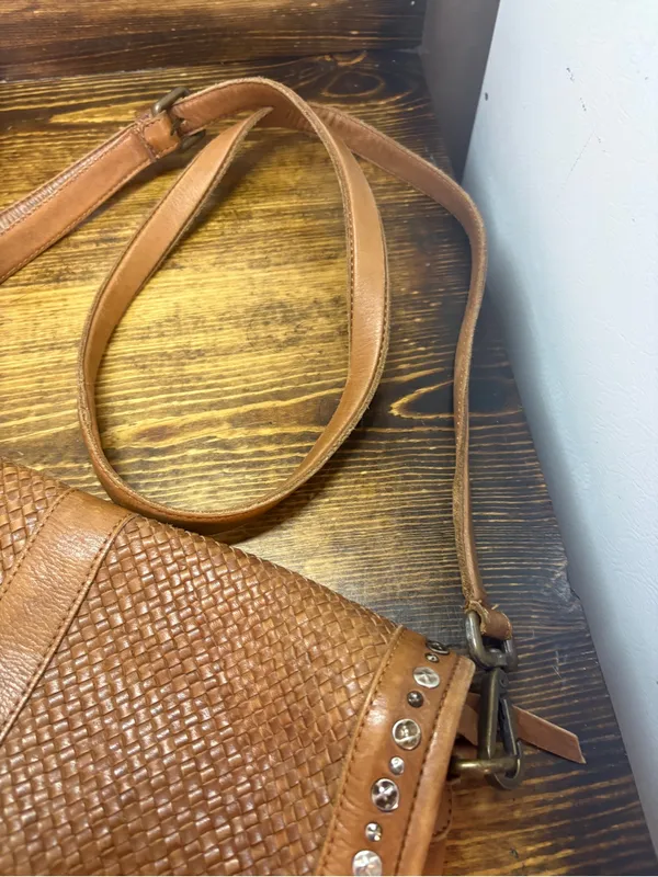 Platonia genuine leather brown crossbody purse - Image 5