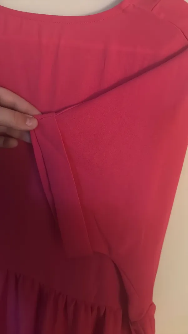 Pink v neck mini dress - Image 3