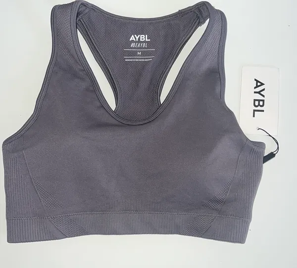 AYBL Balance V3 Seamless Sports Bra in Charcoal Grey - Medium - Image 3