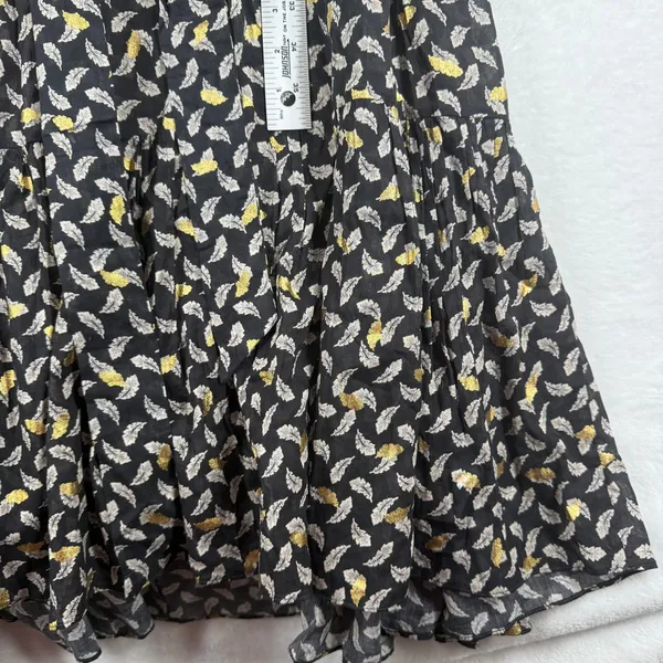 DOEN Ivana Dress Falling Leaves Black Gold‎ Metallic Boho Maxi XS - Image 3