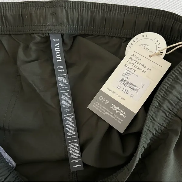 Vuori Sunwashed Short Oregano Size Large Elastic Waist Performance Loungewear - Image 15