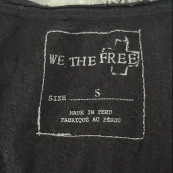 Free People We The Free Black Letter Embossed Tee - Image 5