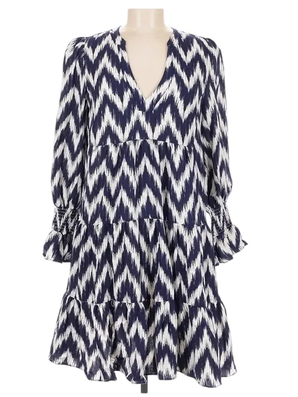 Tuckernuck Pomander Place Navy Ikat Kenzo Dress Size L - Image 5