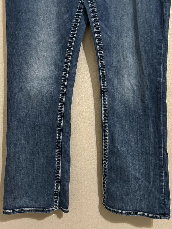 Rock Revival Easy Bootcut Embellished Embroidered Denim Jeans Women’s Size 34 - Image 6