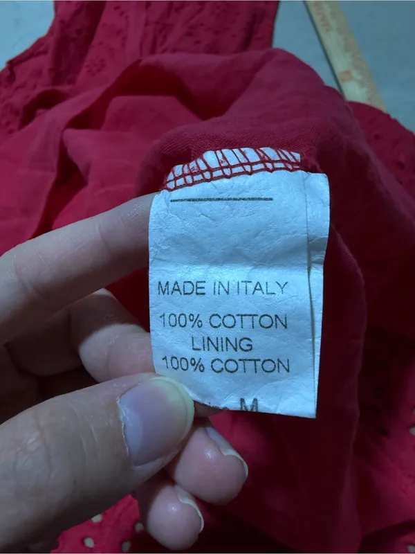 Civico 51 Sleeveless Eyelet cotton Dress medium Italy - Image 6
