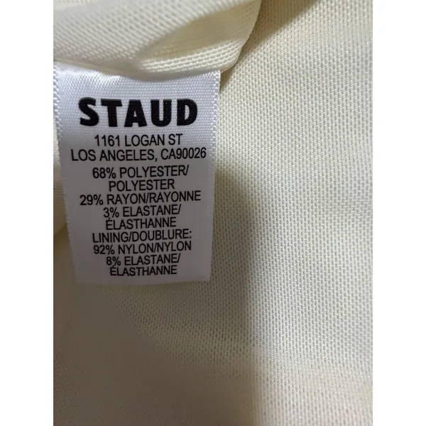 STAUD Silvia Strapless Peplum‎ Top Ecru Women's Size 2 - Image 9