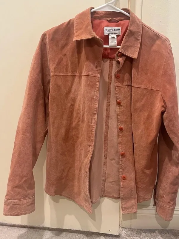 Pendleton Pink suede Button-Down Shirt jacket - Image 2