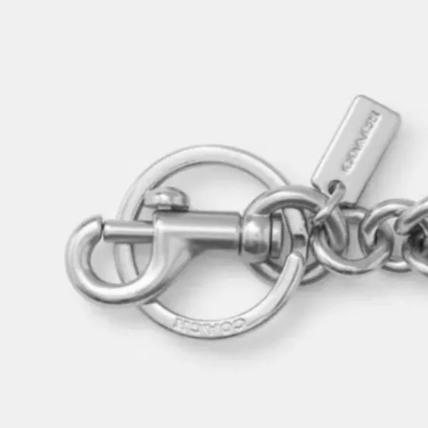 Coach Star Bag Charm- Silver/Red - Image 4