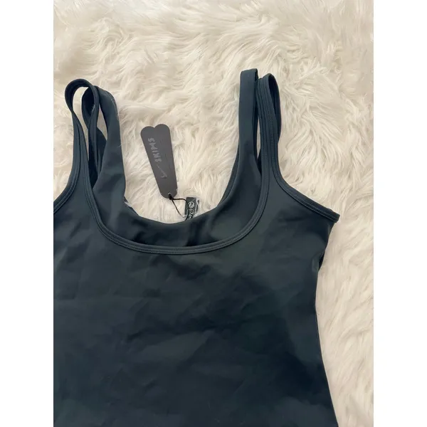 Nike Skims Matte Double Strap Scoop Tank Dark Teal Size Small - Image 7
