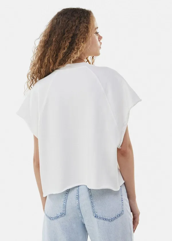 Bershka New With Tags White Top Shirt Blouse - Image 3