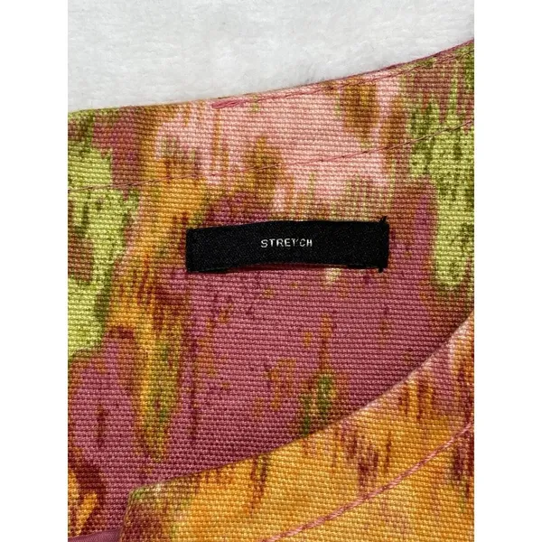 Talbots Shift Dress Womens 6 Pink‎ Green Retro Mod Floral Faux Pockets - Image 3